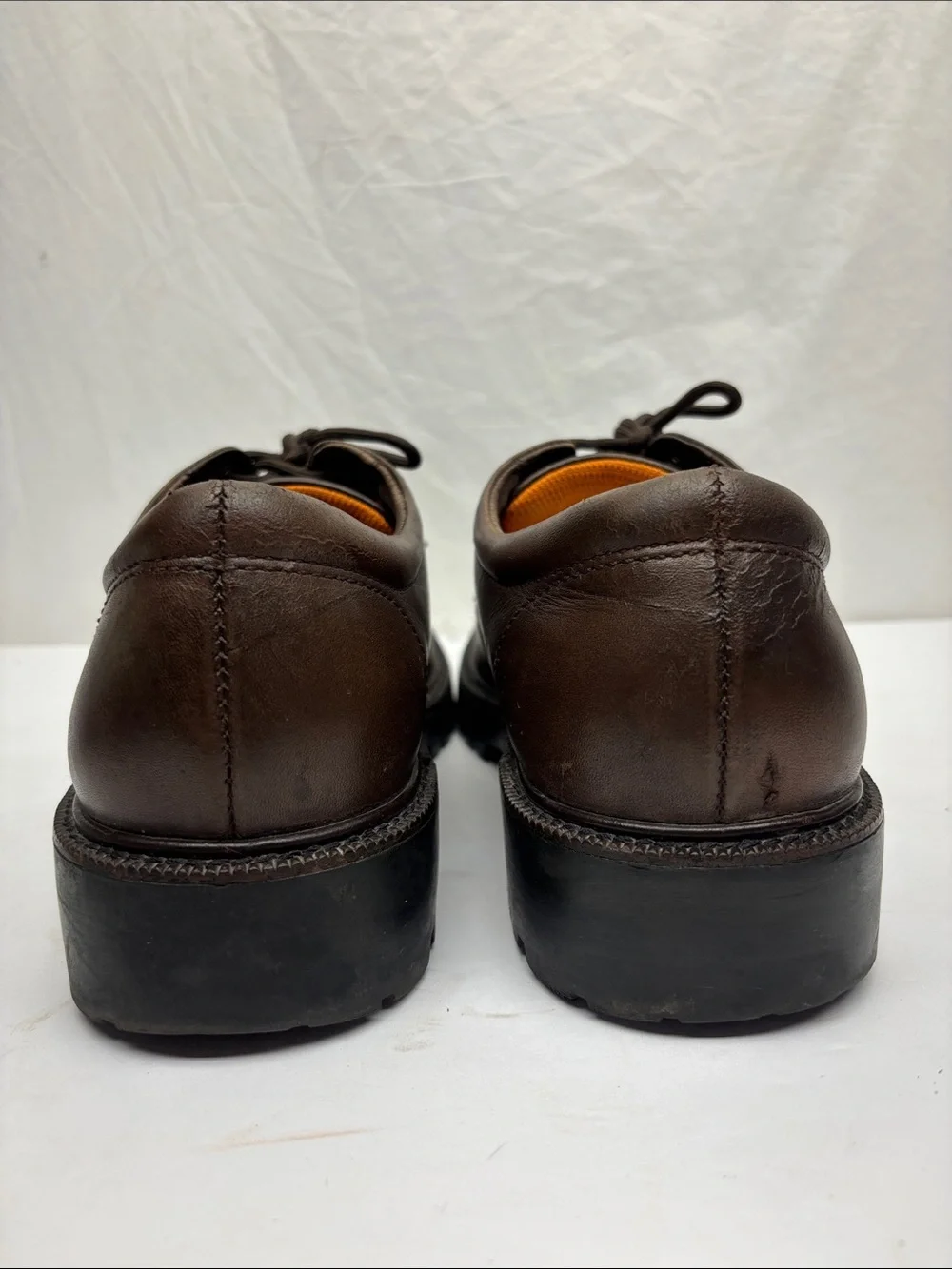 Eddie Bauer Men's Brown Leather Lace-Up Casual Shoes, SZ 10 M, box 46